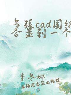 多张cad图纸合并到一个pdf
