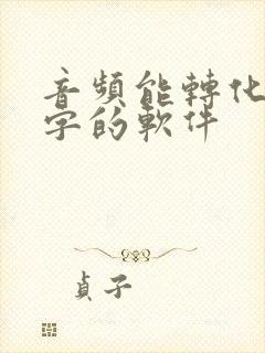 音频能转化成文字的软件