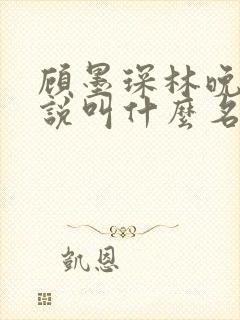 顾墨琛林晚依小说叫什么名字
