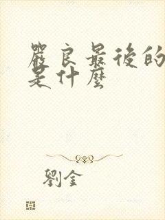严良最后的结局是什么
