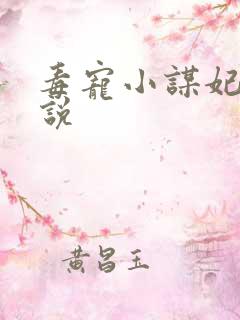 毒宠小谋妃 小说