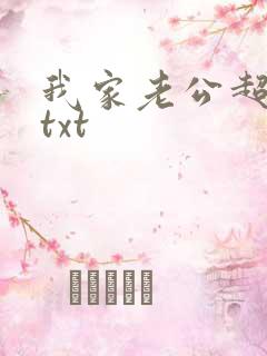 我家老公超宠哒txt