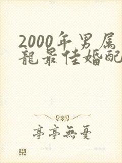 2000年男属龙最佳婚配