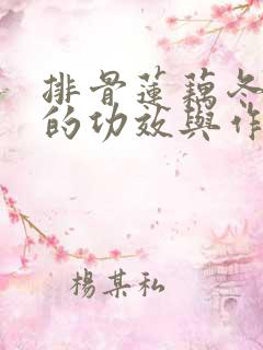 排骨莲藕冬瓜汤的功效与作用