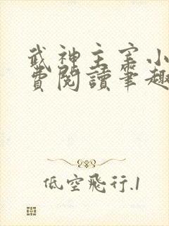 武神主宰小说免费阅读笔趣阁