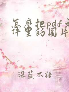 怎么把pdf文件里的图片导出来