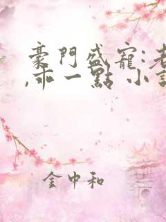豪门盛宠:老婆,乖一点 小说