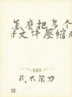 怎么把多个pdf文件压缩成压缩包