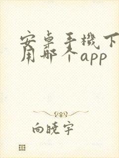 安卓手机下软件用哪个app