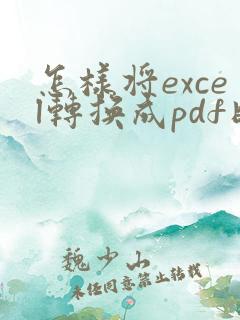 怎样将excel转换成pdf时不分页