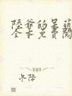 陆爷的呆萌甜妻全本免费阅读