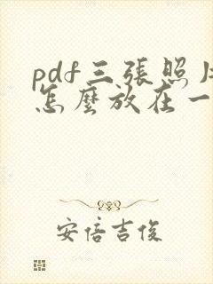 pdf三张照片怎么放在一页纸上