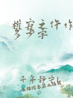 权宠之仵作医妃多少字