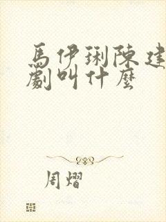 马伊琍陈建斌新剧叫什么
