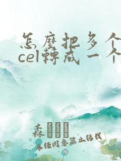 怎么把多个excel转成一个pdf