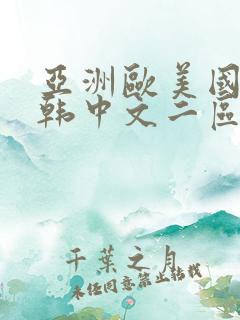亚洲欧美国产日韩中文二区