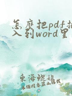 怎么把pdf插入到word里面