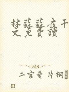 林苏苏夜千寒全文免费读