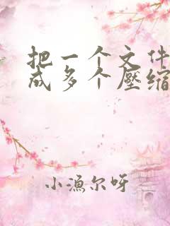 把一个文件压缩成多个压缩包