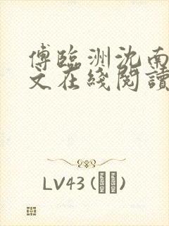 傅临洲沈南意全文在线阅读