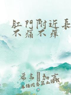 肛门附近长疙瘩不痛不痒
