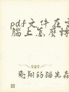 pdf文件在电脑上怎么转换成word