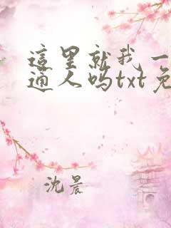 这里就我一个普通人吗txt免费阅读