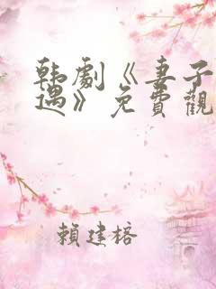 韩剧《妻子的外遇》免费观看