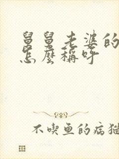 舅舅老婆的哥哥怎么称呼