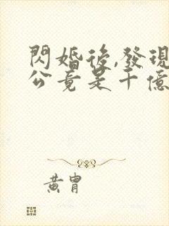 闪婚后,发现老公竟是千亿大佬免费阅读全