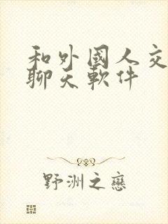 和外国人交友的聊天软件