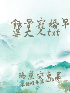 蚀骨宠婚早安老婆大人txt