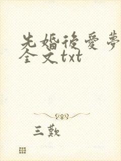 先婚后爱梦筱二全文txt