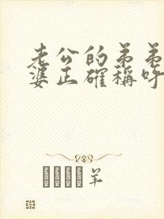 老公的弟弟的老婆正确称呼