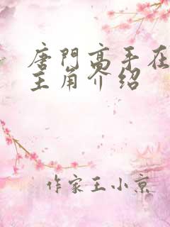 唐门高手在异世主角介绍