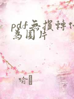 pdf无损转化为图片