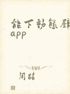 能下动态壁纸的app
