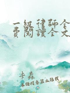 一级律师全文免费阅读全文