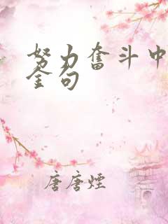 努力奋斗中考的金句