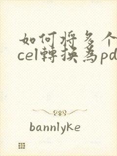 如何将多个excel转换为pdf