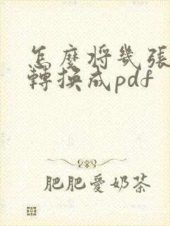 怎么将几张图片转换成pdf