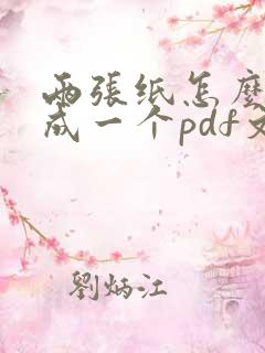 两张纸怎么扫描成一个pdf文件