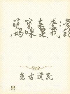 萌宝来袭:爹地,妈咪是我的小说