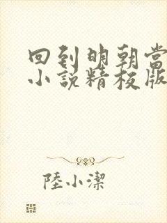 回到明朝当王爷小说精校版全集txt