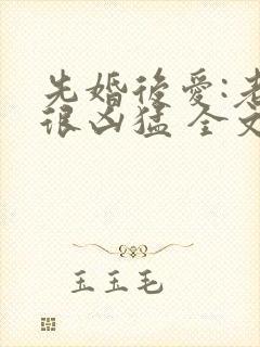 先婚后爱:老公很凶猛 全文免费阅读