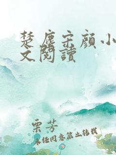 楚尘宋颜小说全文阅读