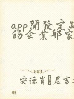 app开发定制的企业那家好