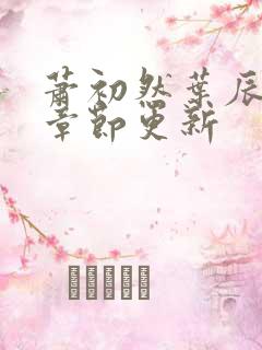 萧初然叶辰最新章节更新