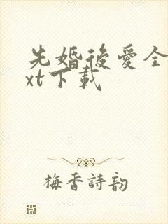 先婚后爱全文txt下载