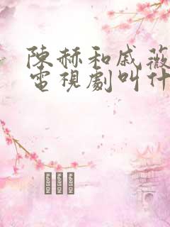 陈赫和戚薇演的电视剧叫什么名字